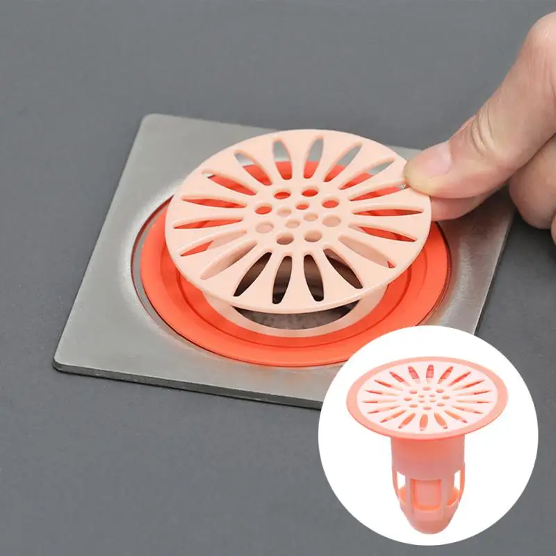

Bath Shower Floor Strainer Cover Plug Trap Silicone Anti-odor Kitchen Sink Bathroom Water Drain Filter Insectproof Deodorant