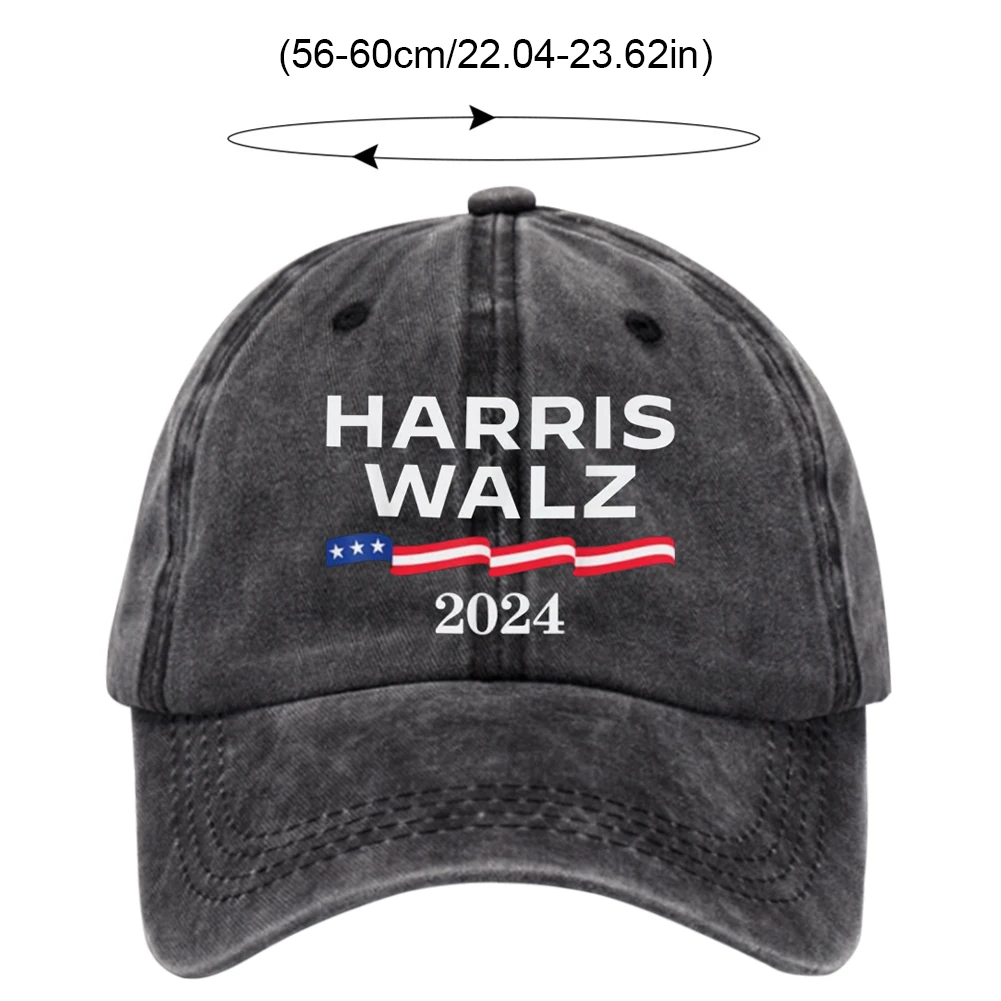 Бейсбольная кепка Harris Walz потертая хлопковая регулируемая бейсбольная 2024 модная