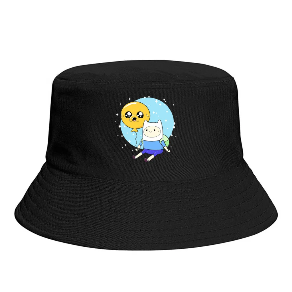 

Balloon Jake Finn Jake BMO Men Women Bucket Hat Beach Foldable Thick Panama Cap Visor Sun Hats Fisherman Caps