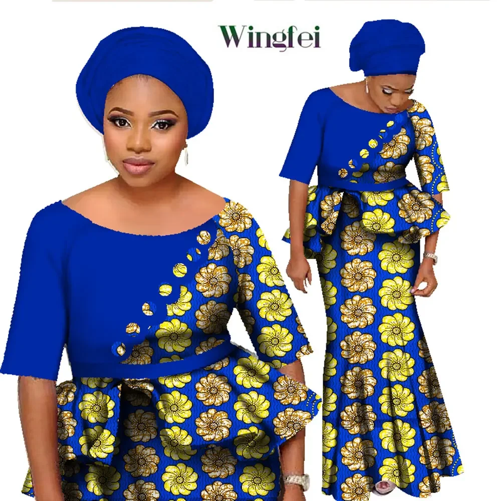 Африканская одежда для женщин комплект из 3 предметов юбка и длинная в