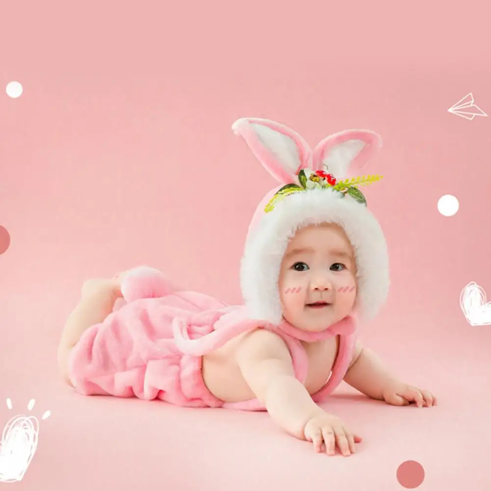 

Girls Outfit Delicate Comfortable with Hat Rabbit Theme Clothes Set Baby Supplies Children Clothing Clothes Set