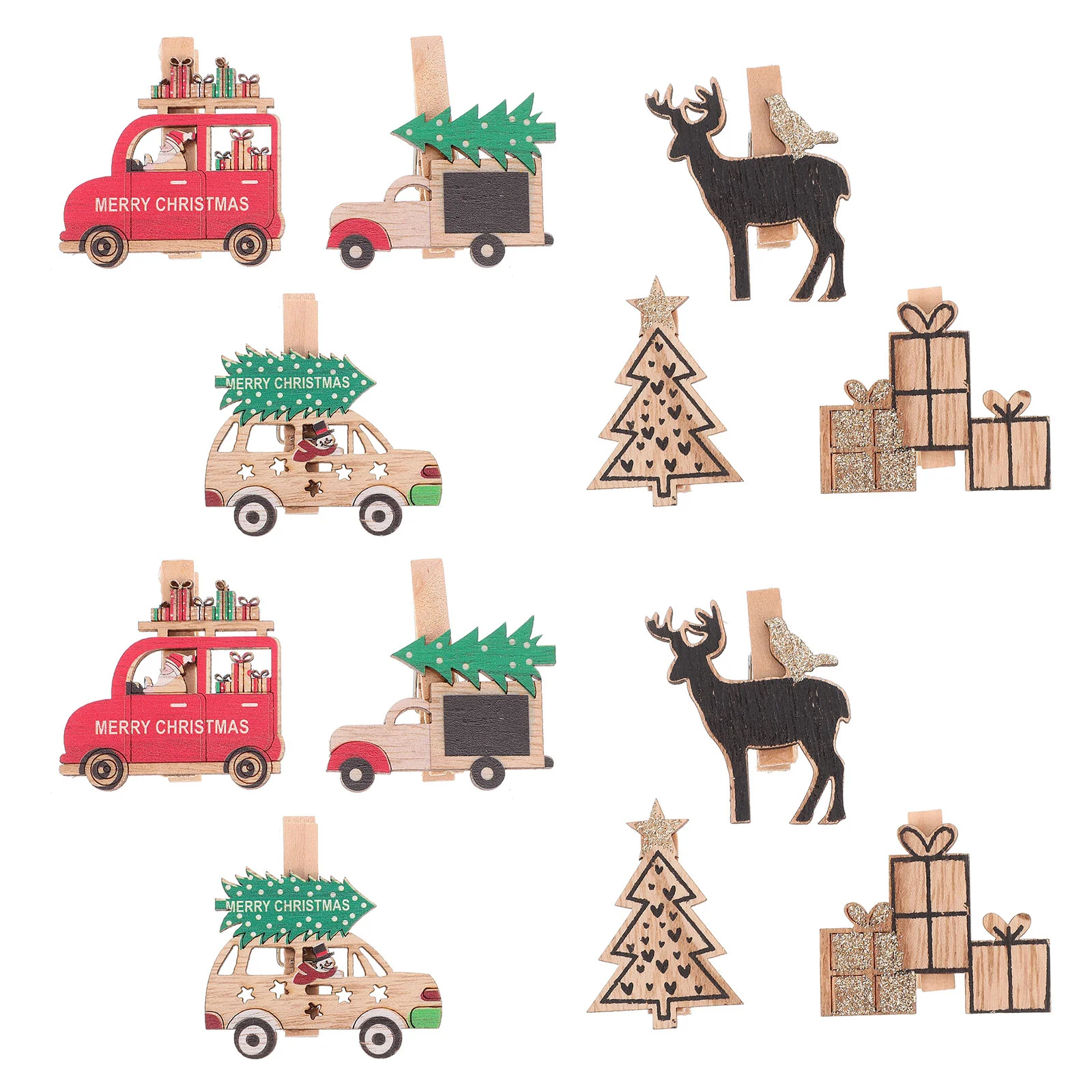 

Clip Wood Photo Clips Christmas Pegs Peg Clothes Mini Tree Wooden Craft Wall Diy Drawings Cocktails Paper Scrapbooking