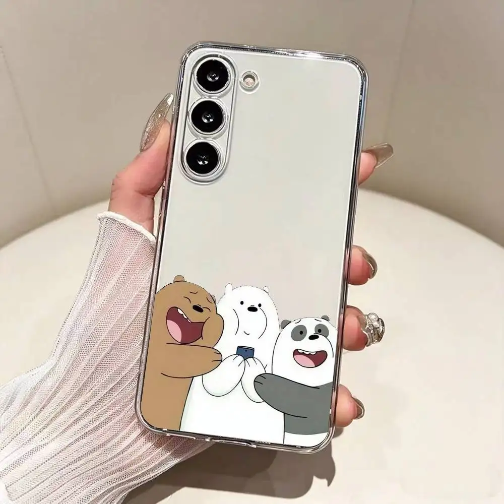 Фото Чехол для телефона с изображением мультяшных медведей W-We B-Bare для Samsung A10,12,20,21S,30,31,40,50,51,52,70,71, прозрачный чехол №4