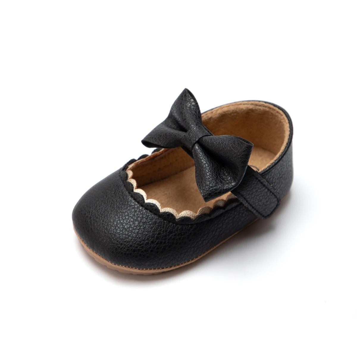 Baby Casual Shoes Infant Toddler Bowknot Non-slip Rubber Soft-Sole Flat PU First Walker Newborn Bow Decor Mary Janes images - 6