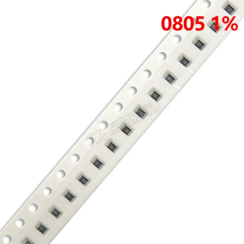 100 шт. 1% SMD резистор 0R ~ 10M 1/8W 0 0805 1 10 150 Ом 1K 220 K 330 10K 2 1R 10R 100R 150R 220R 330R 1M
