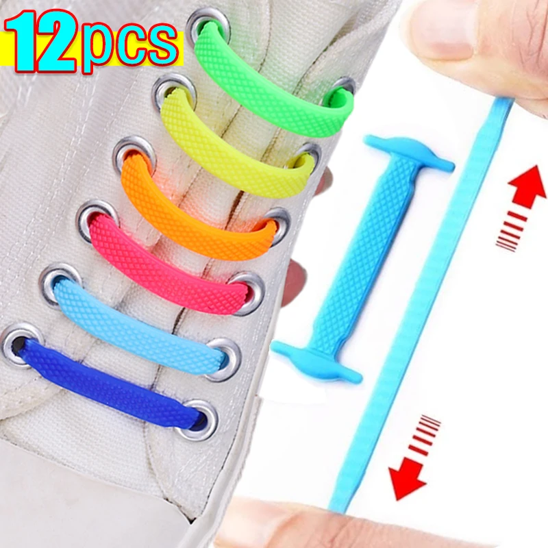 12 шт., силиконовые эластичные кружева для обуви 12 шт., силиконовые эластичные кружева для обуви