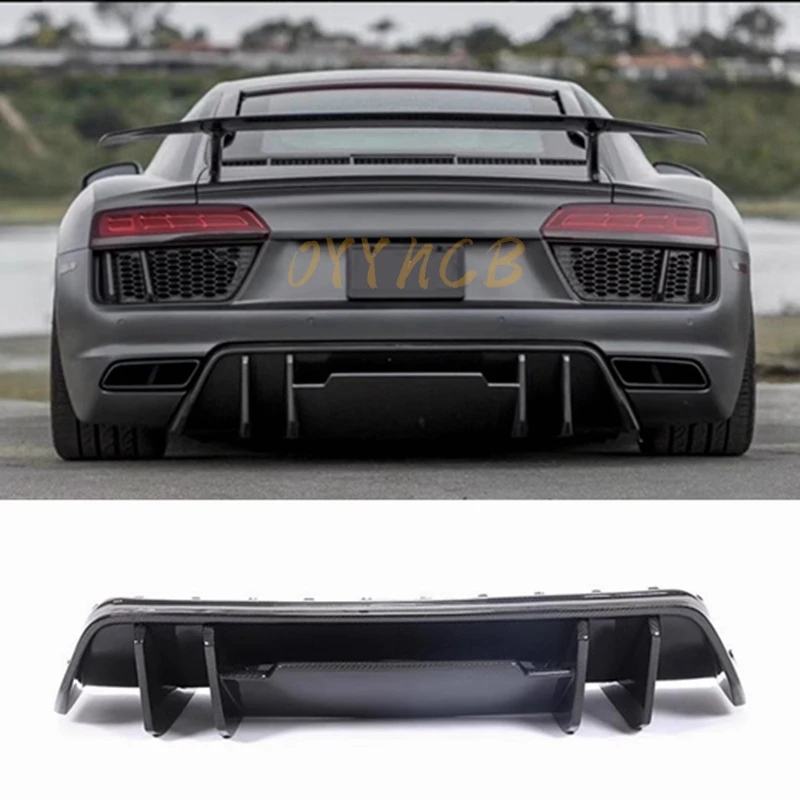 R8 из настоящего углеродного волокна задний бампер лопата диффузор модификация