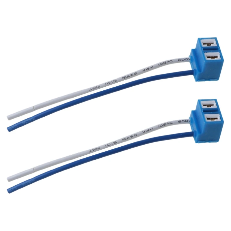 

2 шт., разъем H7, женские керамические розетки, автомобильная лампа, фонарь с проводом K0AF