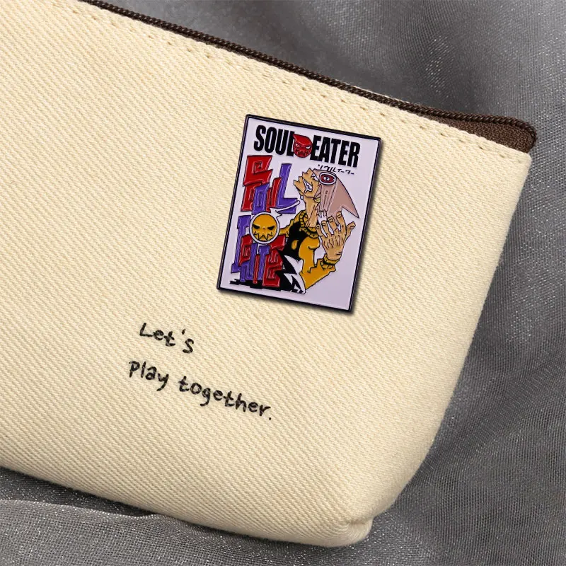 Японская брошь Soul-Eater Manga Горячий парень комикс вдохновение знак рубашки воротника идеальное украшение.