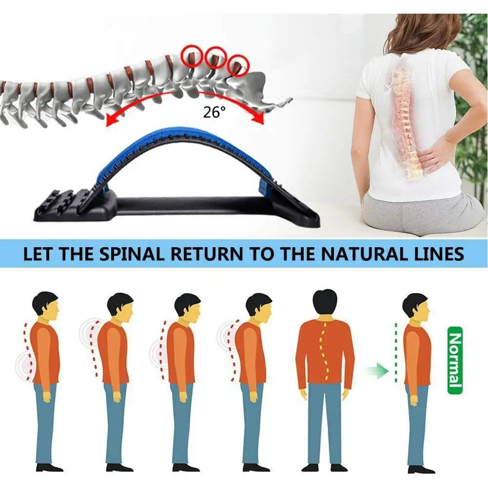 

Регулируемый массажер для спины, растягивающее устройство для поясницы и шеи, для фитнеса, для поддержки позвоночника, для облегчения боли
