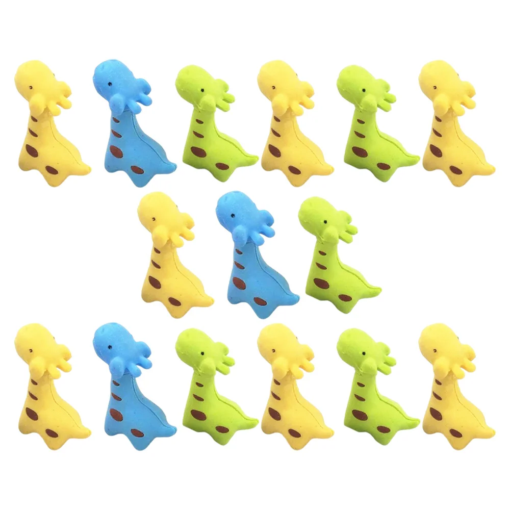 

rubber cartoon kids erasers: kids toys 15pcs funny 3d giraffe eraser school eraser party favors basket filler for students
