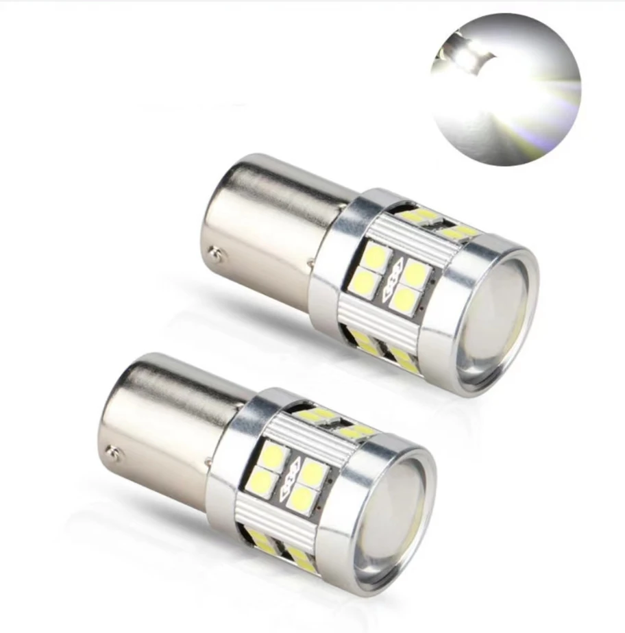 

10 шт. CANBUS P21W 1156 BA15S 1157 BAY15D светодиодный указатель поворота 3030 24SMD стояночный стоп-сигнал для автомобильных фонарей заднего хода 12 В 24 В
