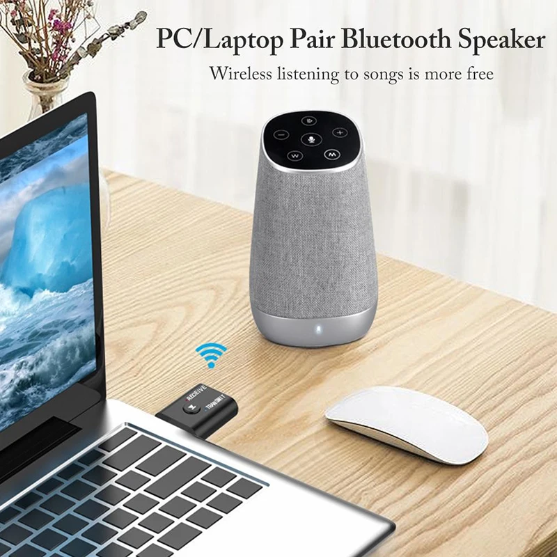 Bluetooth адаптер BT5.0 беспроводной аудио USB-ключ для компьютера телефона