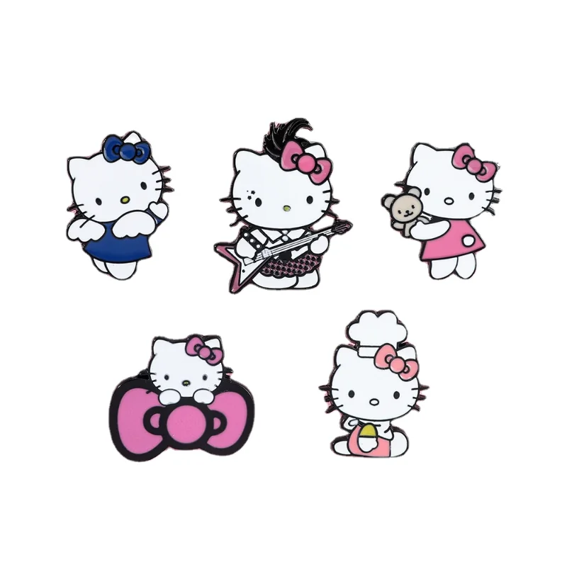 

3cm Anime Hello Kitty Sanrio Cute Cartoon Kawaii Badge Brooch Sweet Clothes Hat Satchel Bag Pendant Accessories Collection Gift