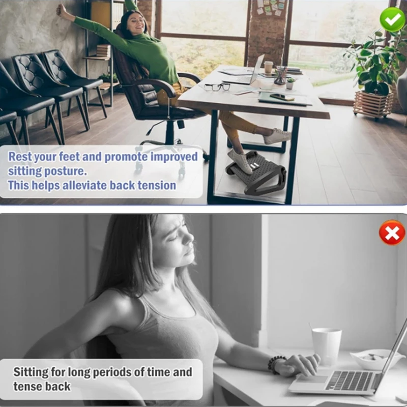 Офисная подставка для ног табурет съемный массажный ролик портативный