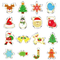 16Pcs/set Christmas Cookie Cutter Gingerbread Xmas Tree Mold Christmas Cake Decoration Tool Navidad Gift DIY Baking Biscuit Moul