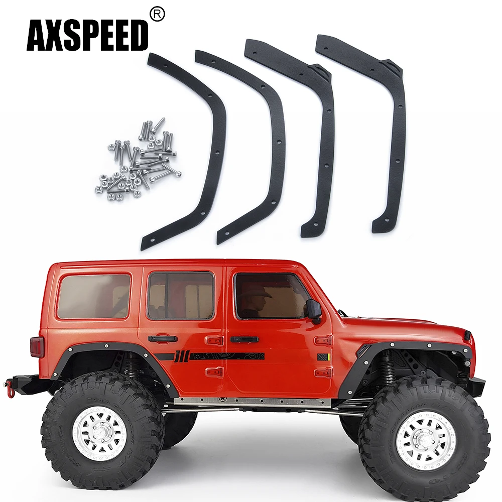 Фото AXSPEED Нержавеющее колесо, брызговики для осевого SCX10 III AXI03007 JEEP Wrangler 1/10 RC Гусеничный автомобиль, Корпус кузова, детали №1