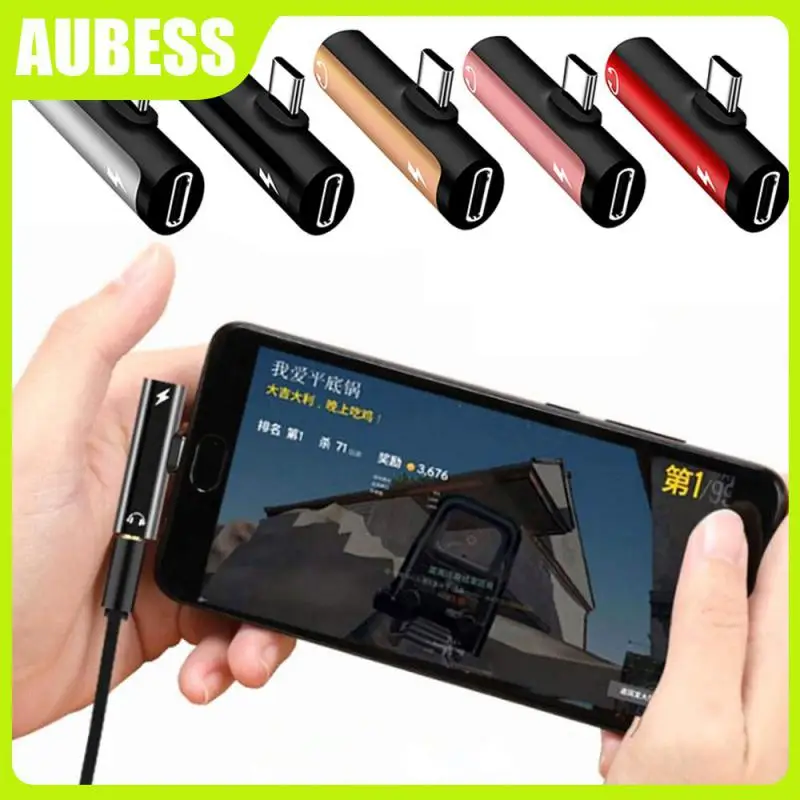 

Otg Adapter Type C To Jack Earphone 2 In 1 Type-c Audio Adapter Audio Adapter Headphone Jack Jack Earphone Charge Converter