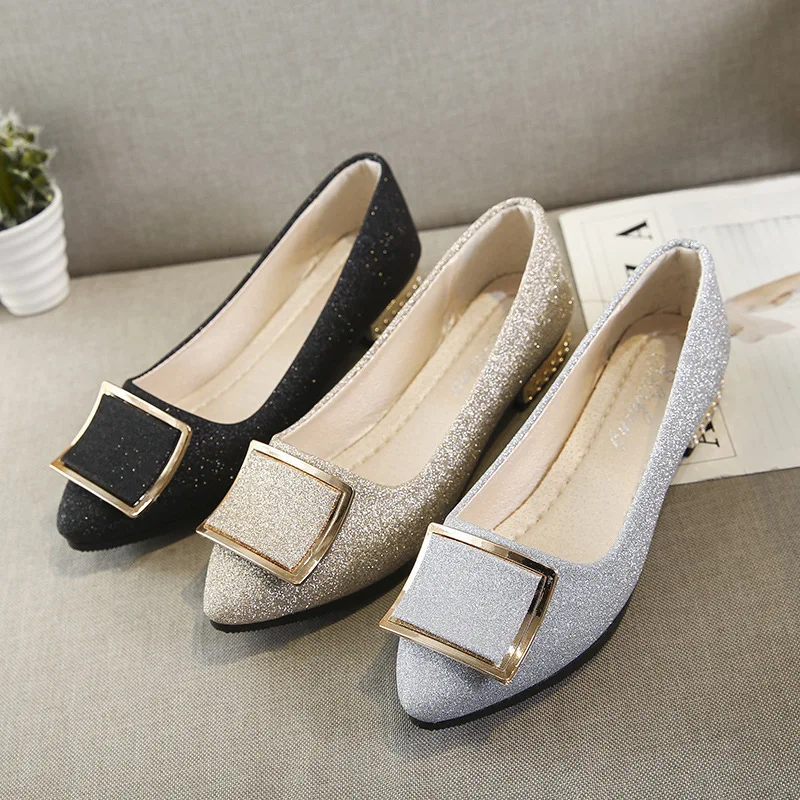 

Single Shoes Women 2022 Fall Fashion Women's Shoes Solid Color Soft Sole Casual Shoes Work Fashion Non-Slip Women's Single Shoes