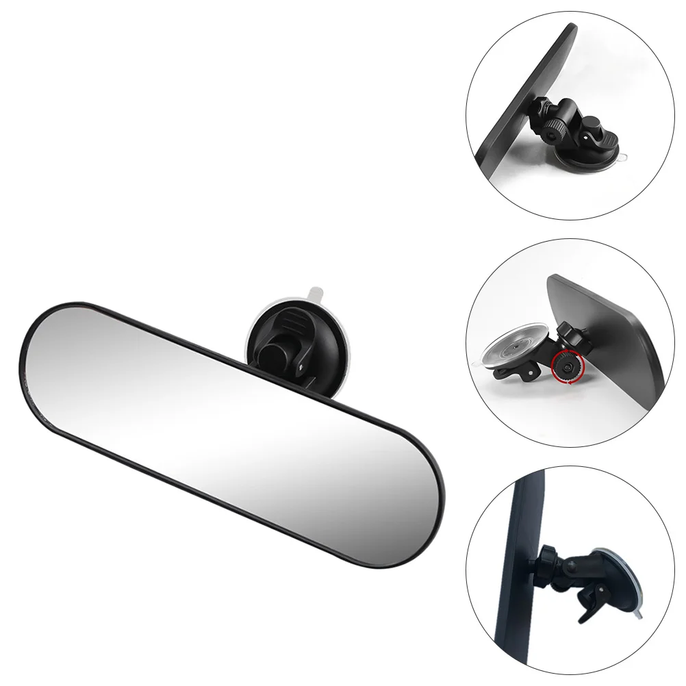 

Mirror Car Rearview Rear View Interior Auto Vehicle Convex Glass Adjustable Mirrors Sucked Type Suction Round