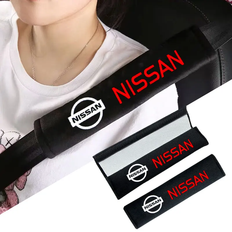 2 шт. защитный чехол для ремня безопасности автомобиля аксессуары для Nissan Juke Tiida Teana GTR 350Z 370Z 240SX Qashqai ALTIMA KICKS