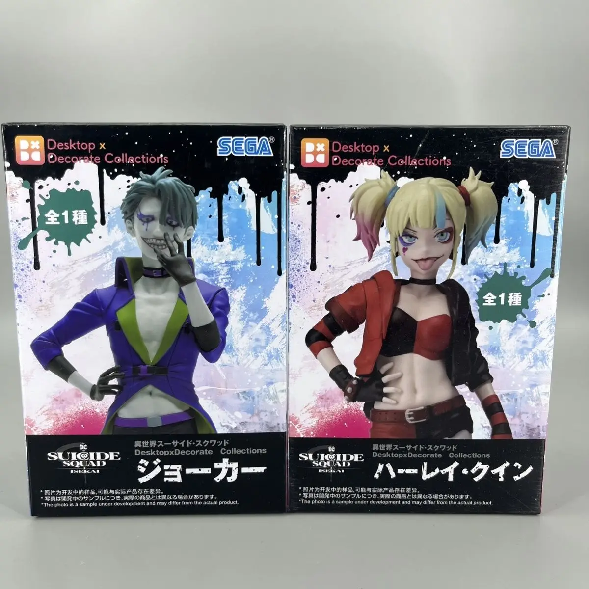 Фото В наличии SEGA Desktop x Decorate Collections Отряд самоубийц ISEKAI Harley Quin Joker ПВХ Аниме Фигурки Модель игрушки №1