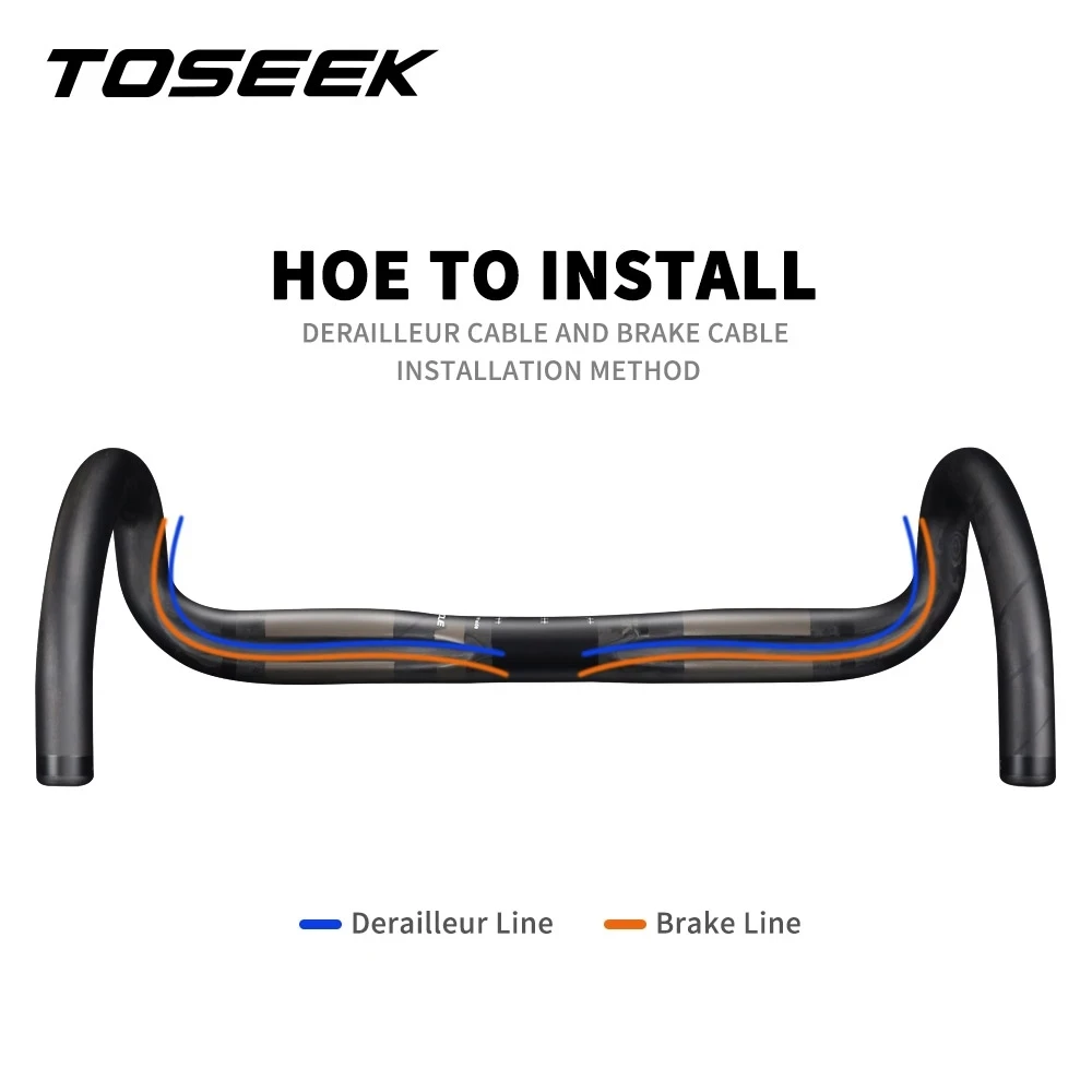 TOSEEK шоссейный руль для велосипеда углеродный запчасти шоссейного 380/400/420/440 мм