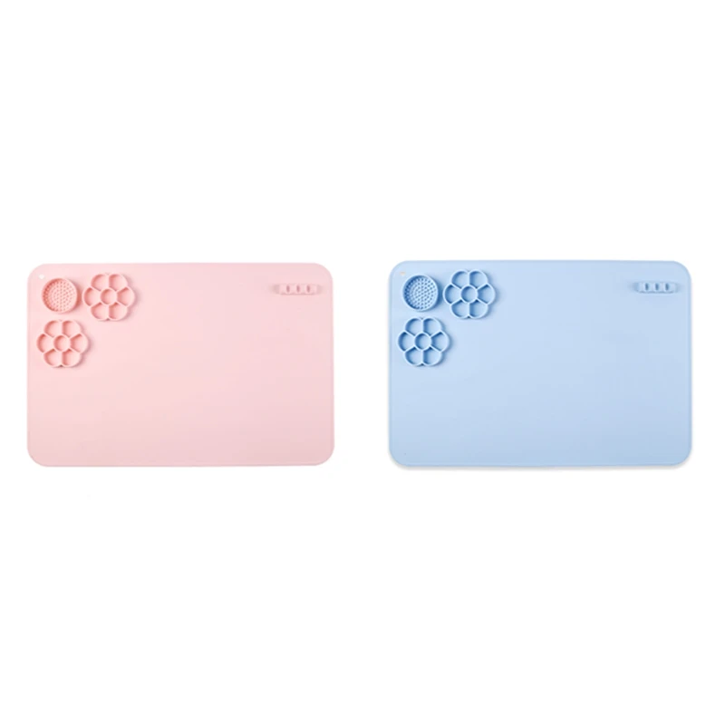 

24x16 дюймов, силиконовый коврик для рисования, антипригарный силиконовый коврик для художников с чашкой для очистки и держателем для краски, ...