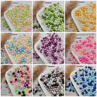 3 8mm apertured abs pearl beads for jewelry making diy material necklace bracelet earring handmade supplies