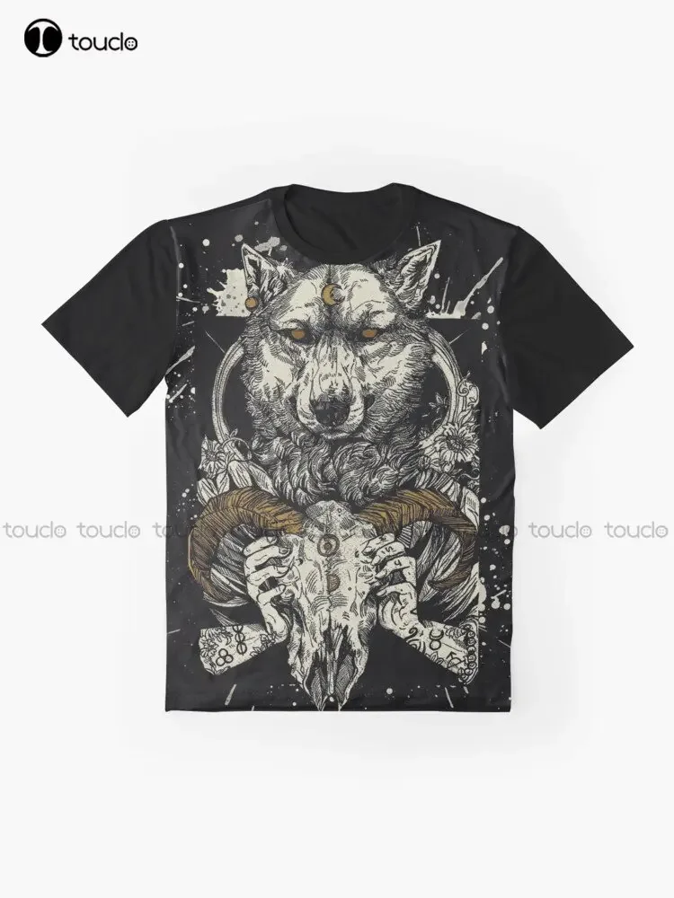 Фото Футболка с рисунком Witchcraft Wolf Werewolf на заказ для взрослых и подростков, унисекс, футболки с цифровой печатью, подарок на заказ, уличная одежда Xxs-5XL №2
