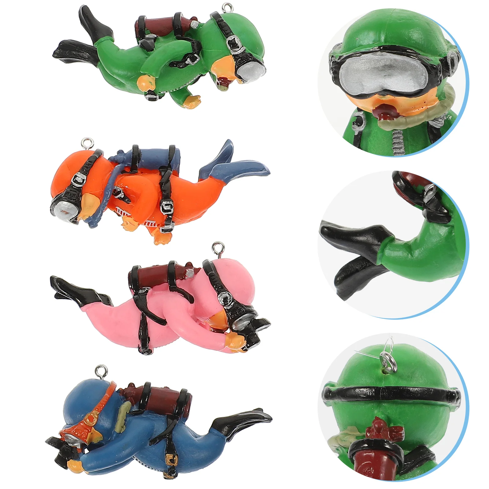 

Diver Aquarium Floating Ornament Resin Tank Fish Figurines Model Decorations Figurine Decoration Party Cartoon Mini Statue Decor