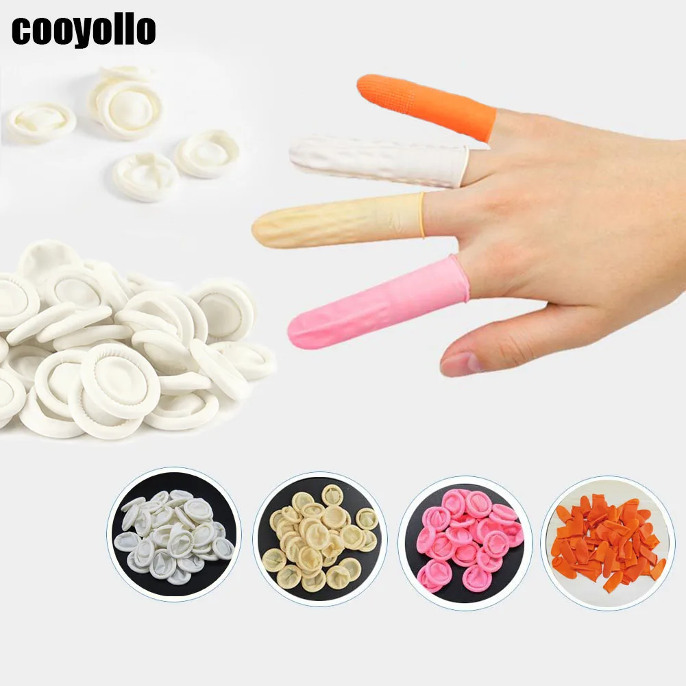 

500 г/упак. 830 шт. одноразовые антистатические резиновые латексные напальчники для тату макияжа перчатки для пальцев инструменты для наращив...