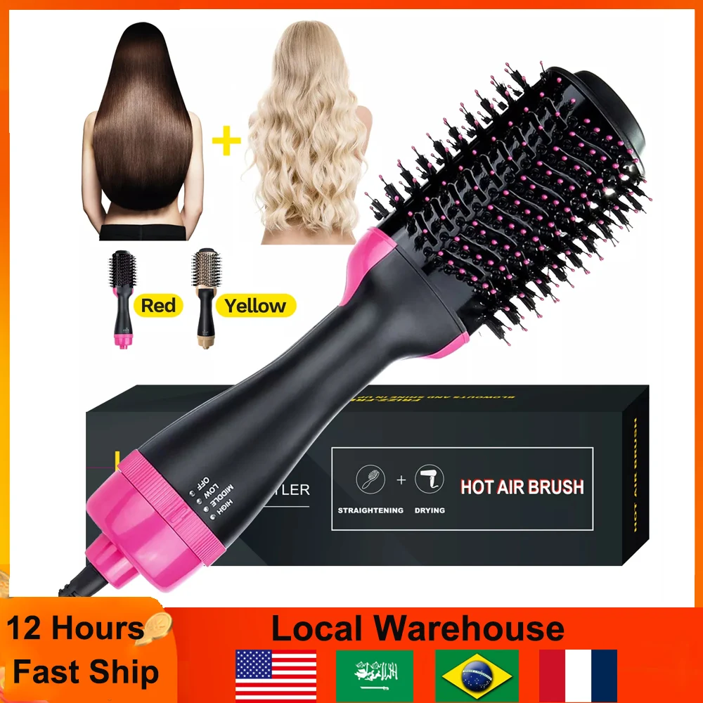 

Professional Hair Dryer Blow Dryer Brush Electric Hair Straightening Brush Salon One Step Hair Blower Brush Styler Hot Air Comb