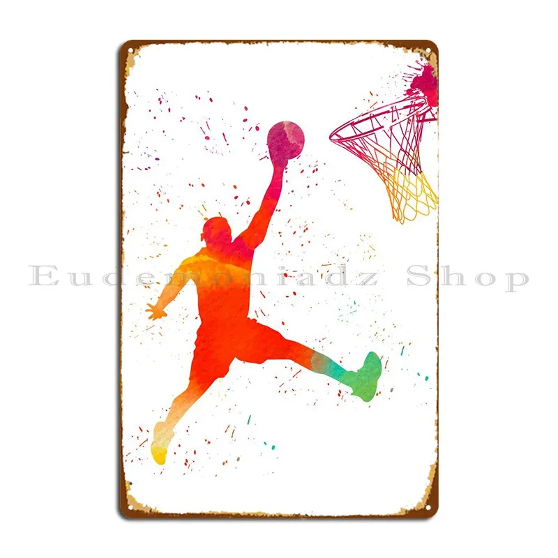 

Баскетбольный игрок металлический знак украшение паб кухня дизайнерская роспись оловянный знак плакат
