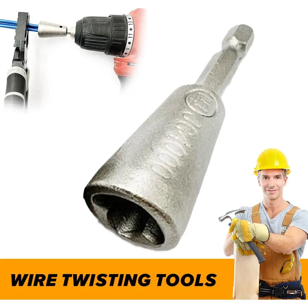 

Wire Twisting Tools 6mm Hexagonal Handle Electrician Quickly Twister 1.5-6 Square 2-6 Way Twister Wire For Power Drill Driv P6t4