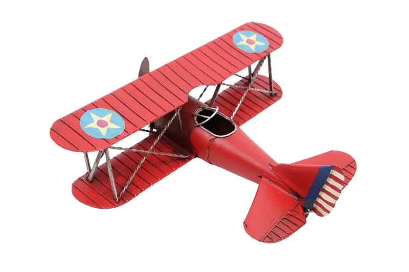 

Декоративный Металлический самолёт Biplane Trinket декоративный подарок