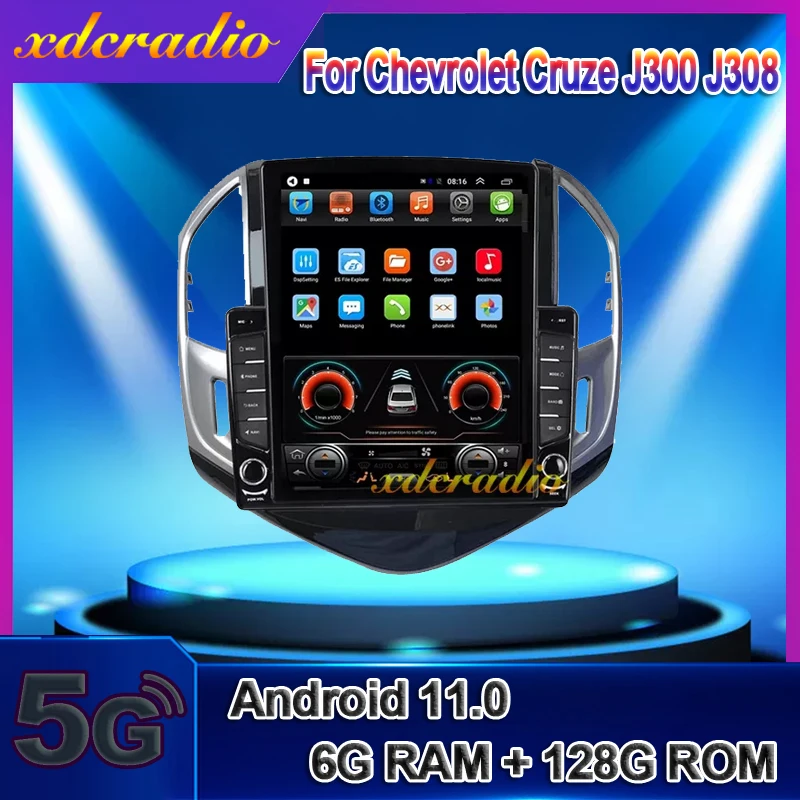 

Xdcradio 10.4 Inch Tesla Style Vertical Screen Android 11.0 For Chevrolet Cruze J300 J308 Car Radio Multimedia Player Navigation