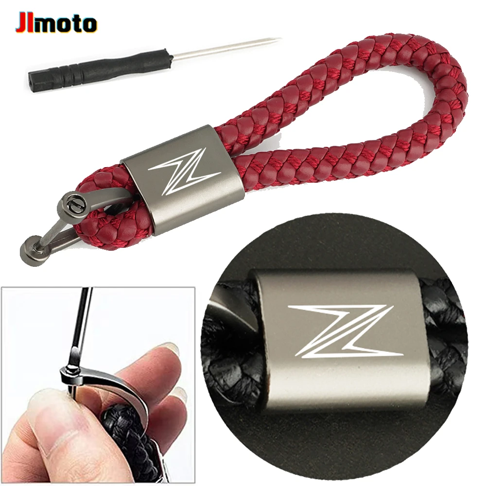 

Брелок для ключей с кожаным ремешком для мотоциклов Kawasaki Z650 Z800 Z900 Z1000 Z750 Z400 Z900RS Z125 ZX6R ZX7R Z1000SX