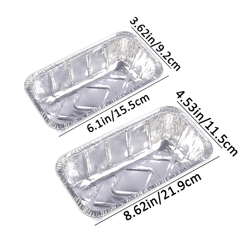 10 шт. одноразовые прямоугольные формы для выпечки из алюминиевой фольги