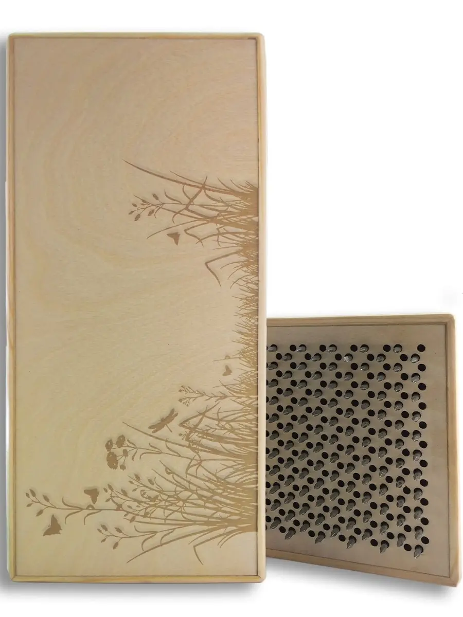 Доска с гвоздями доска садху для ног йоги Трава - 403 шаг 10мм Светлая | Спорт и