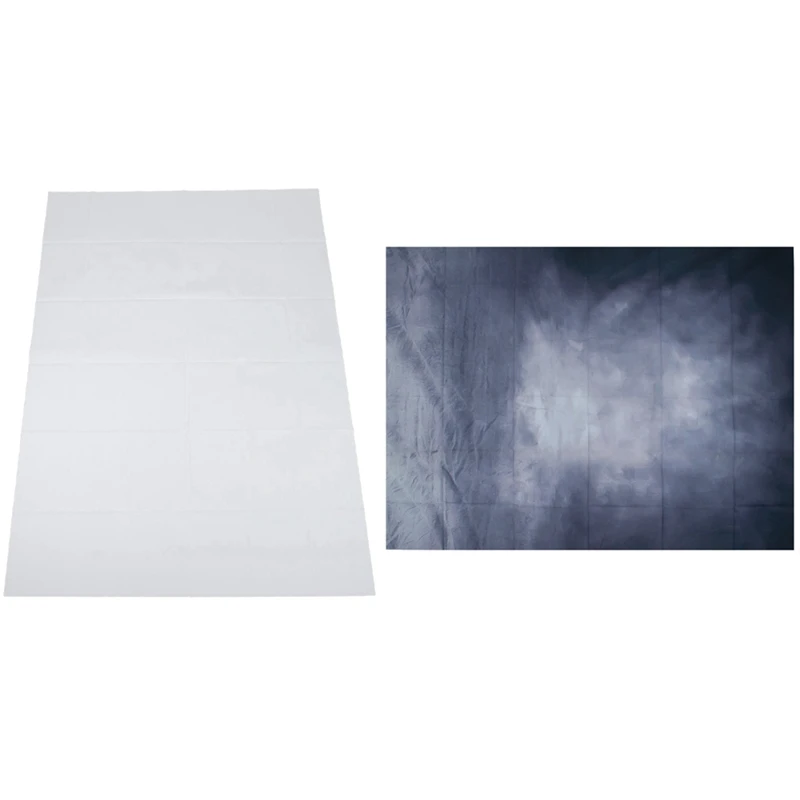 

RISE-2Pcs 5X7ft Vinyl Photography Backdrop Photo Background - Smooth White & Transition From White To Black-Gray