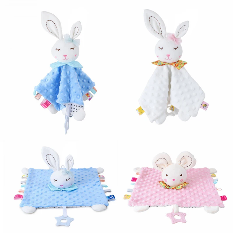 Baby Soothe Doll Plush Stuffed Toys Cartoon Bear Bunny Soothe Appease Towel Appease Doll For Newborn Soft Hand puppet Girl Gift