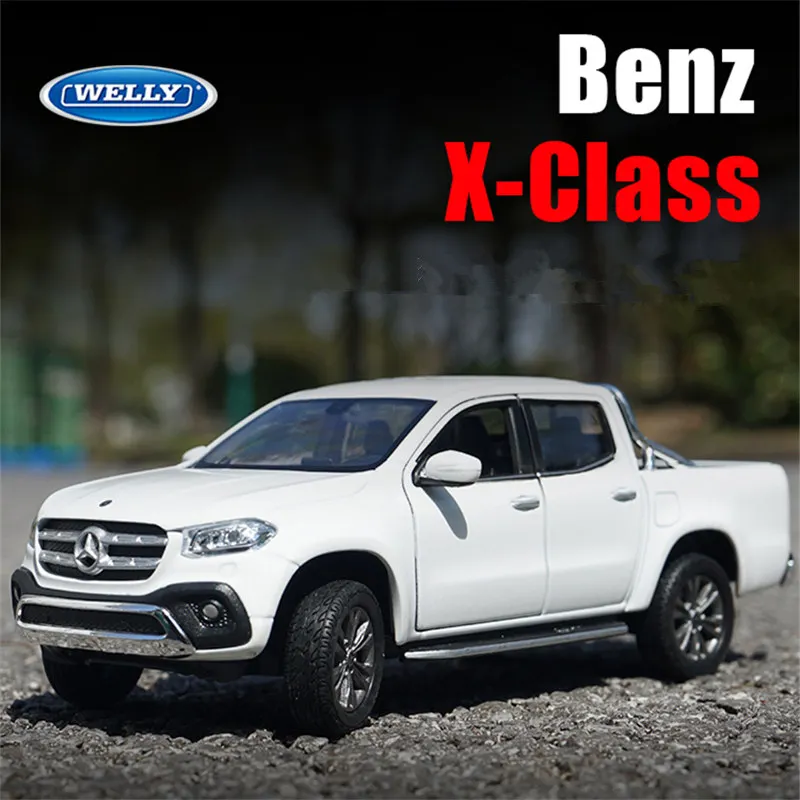 

Масштаб 1:27, пикап X-Class Benzs, модель автомобиля из сплава, литой металлический игрушечный автомобиль, орнамент, коллекционные игрушки для дете...