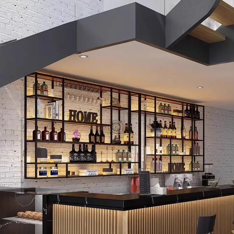 Настенное крепление для бара подвесная черная домашняя кубическая колонна