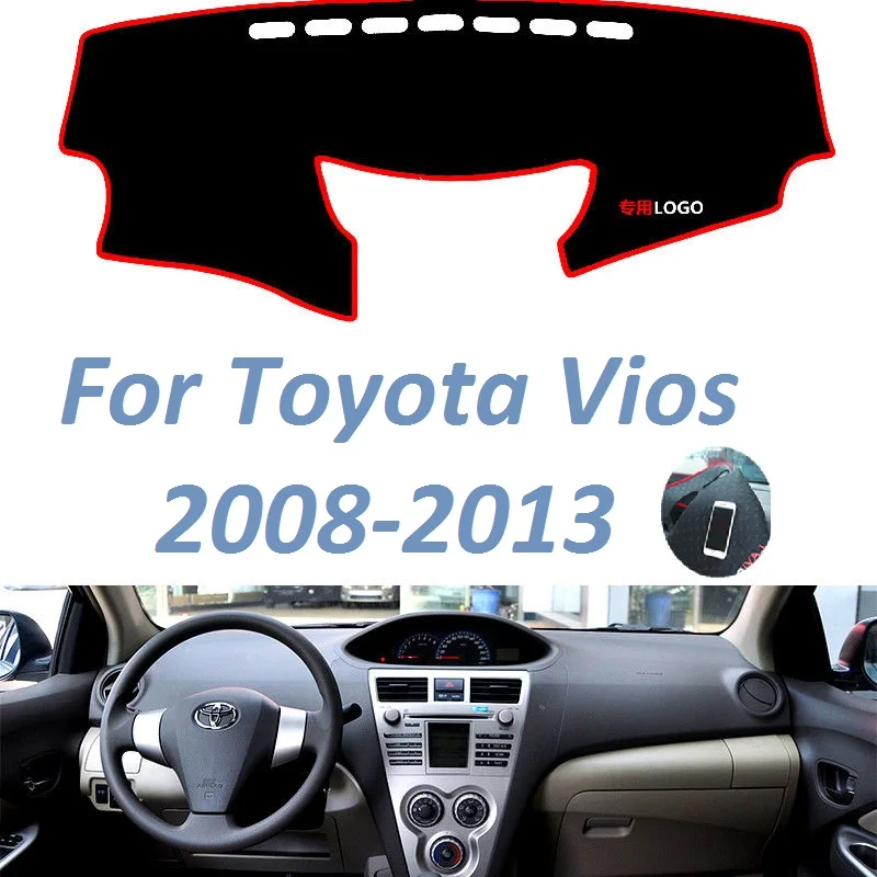 

For Toyota Vios 2008 2009 2010 2011 2012 2013 Hand Drive Non Slip Dashboard Cover Mat Sunshade InstrumentCarpet Car Accessories