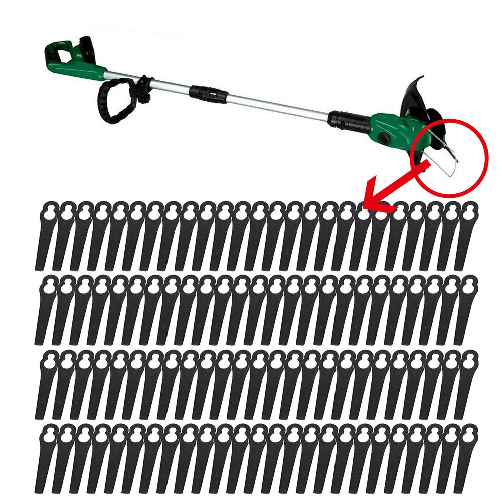 

100 Pcs Lawn Mower Blades ABS Plastic Replacement Accessories For Gtech ST04 ST05 Strimmer 83mm Grass Trimmer