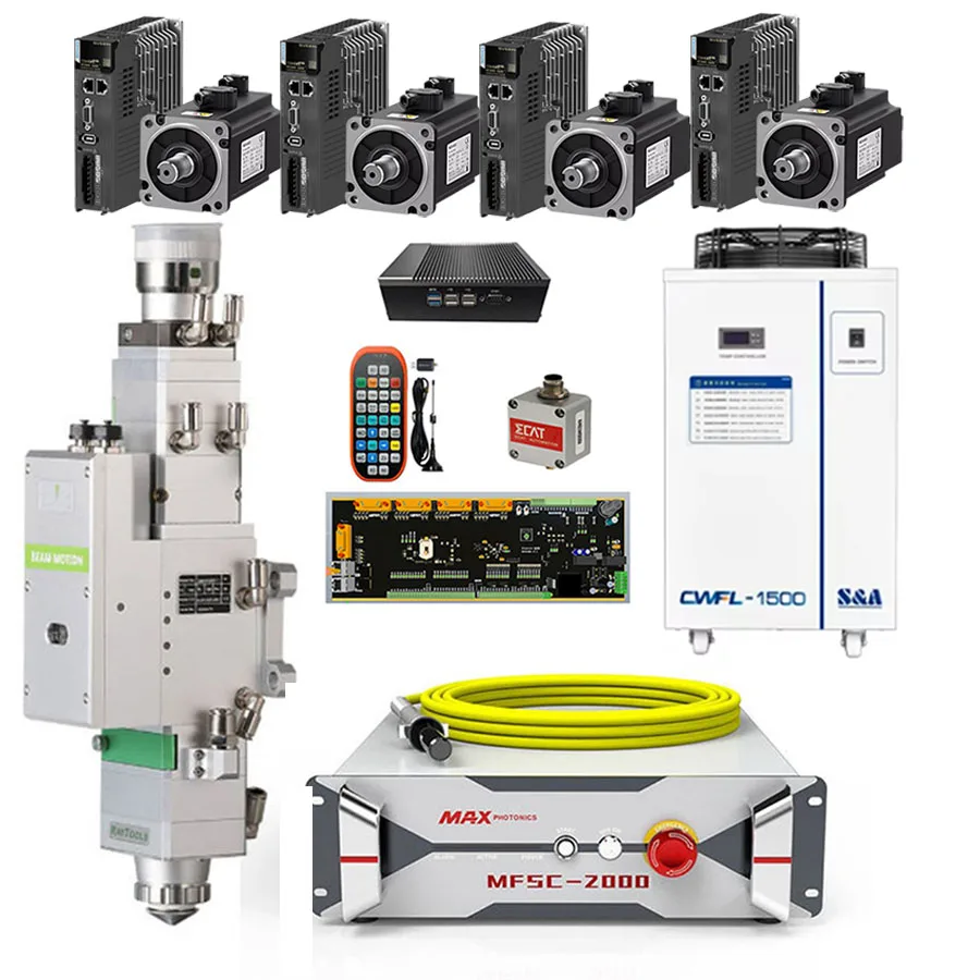 Фото Волоконно-лазерная головка Raytools BM110 XC3000PLUS 1500W 2000W 3000W MAX, волоконно-лазерный источник RAYCUS, водяной охладитель, сервопривод Huichuan 750W 400W. №4