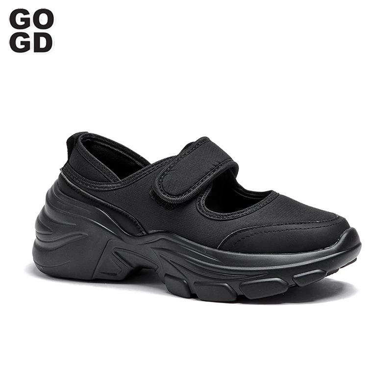 GOGD Brand Fashion Women's Pumps New 2023 Platform Breathable Vulcanized Shoes Shallow Casual Sneakers Round Toe Street Style