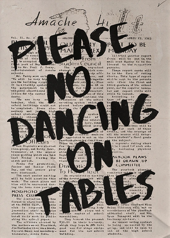 

Художественный плакат «PLEASE DO NOT DANCING ON THE TABLE»