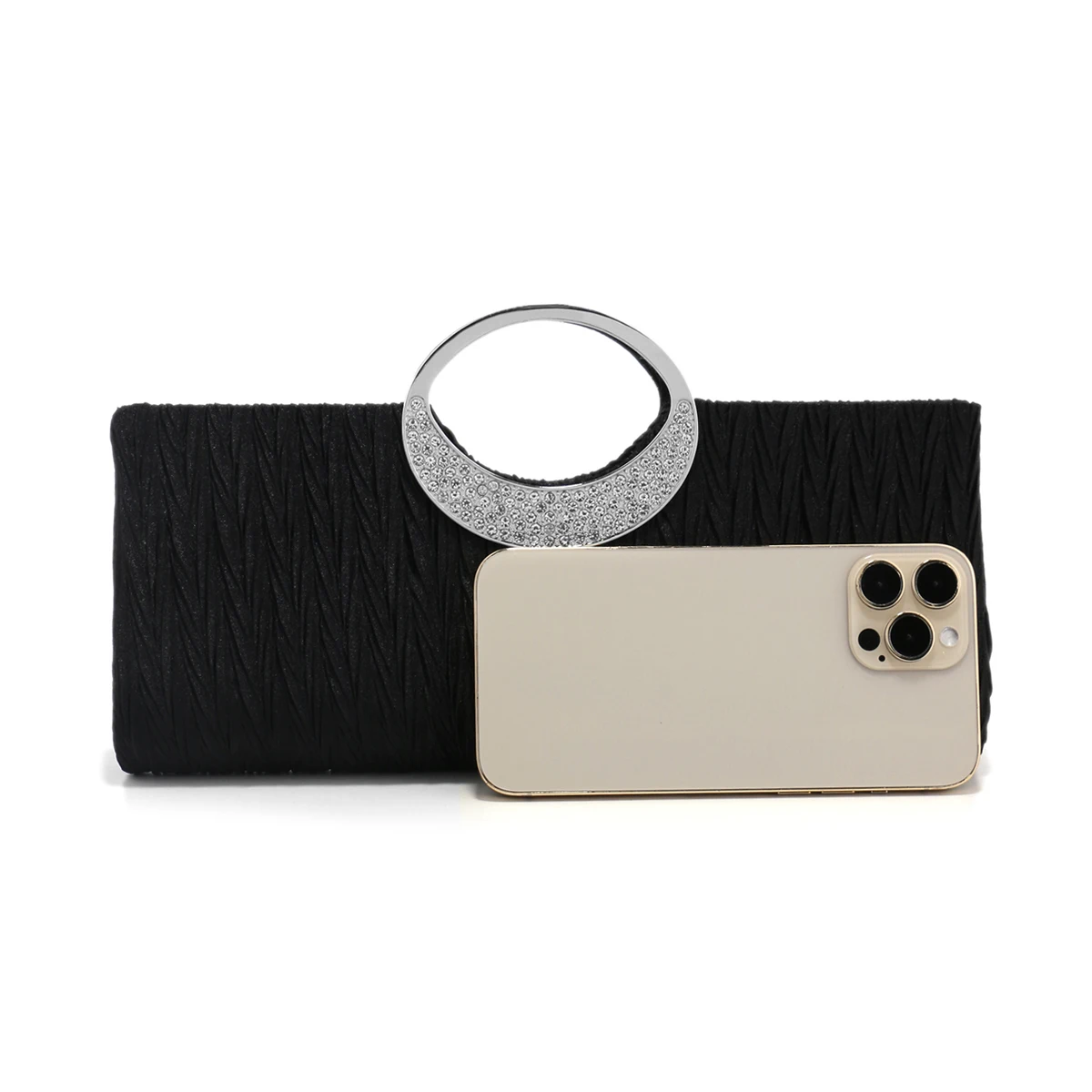 Женская вечерняя сумочка с рюшами блестящая женская сумка-клатч модная зеленая